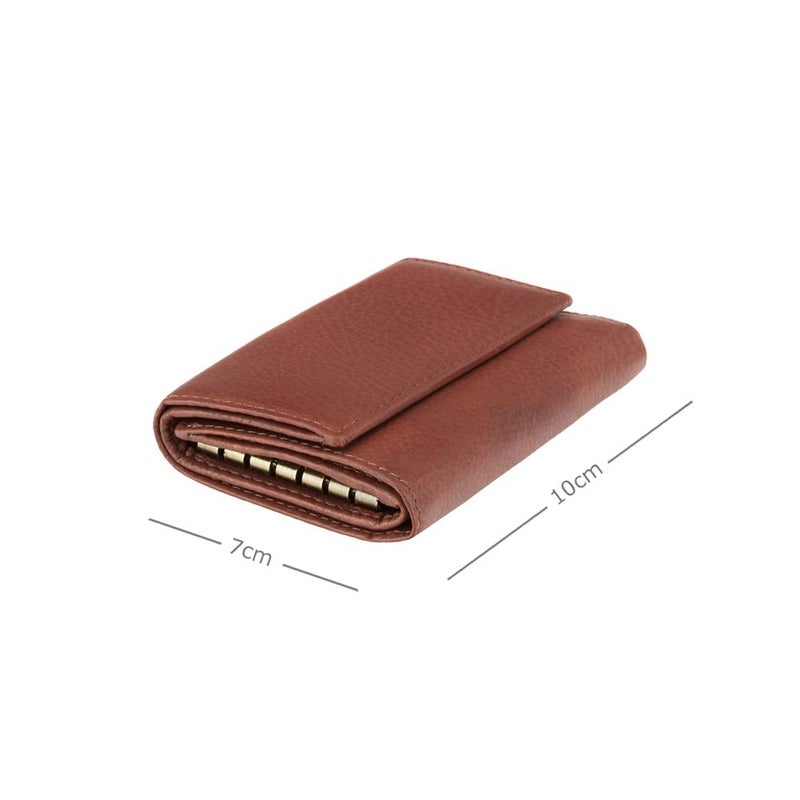 Visconti 1178 Genuine Leather Mens Slim Key Case Wallet/Key Chain Wallet/Key Holder Wallet (Black) - Image 3